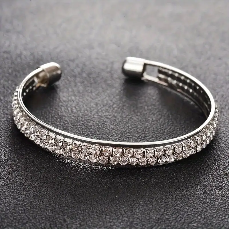 Brazalete Strass plateado 2 Brazalete Strass plateado - Imagen 2
