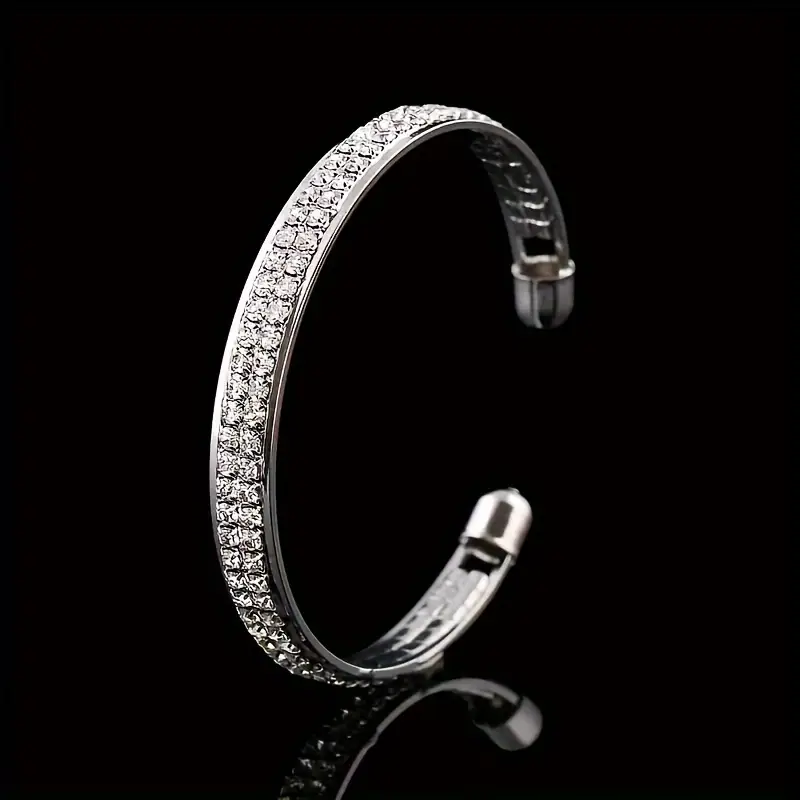 Brazalete Strass plateado 1 Brazalete Strass plateado