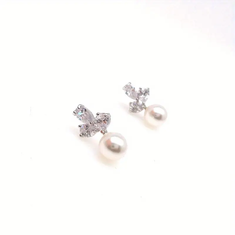 Pendientes estilo real plateado 1 Pendientes estilo real plateado