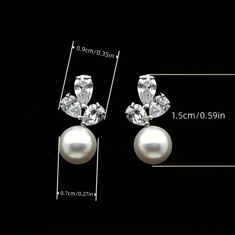 Pendientes estilo real plateado 4 Pendientes estilo real plateado - Imagen 4